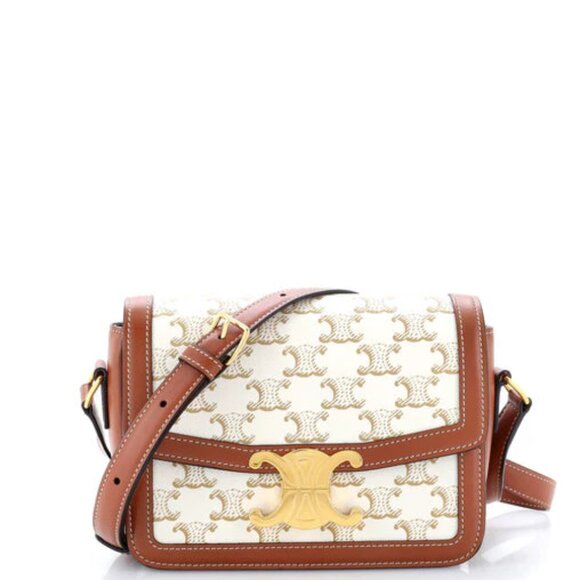 Like New! Celine Teen Triomphe White Canvas - Picture 1 of 5